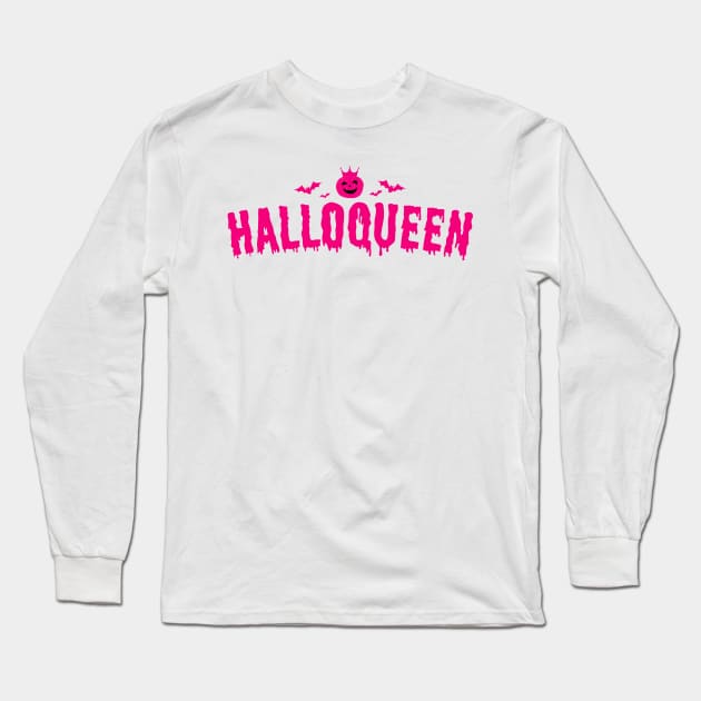 Halloween For Women Halloqueen Long Sleeve T-Shirt by DewaJassin